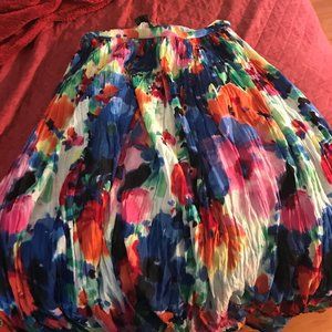 Plus size multi=color skirt